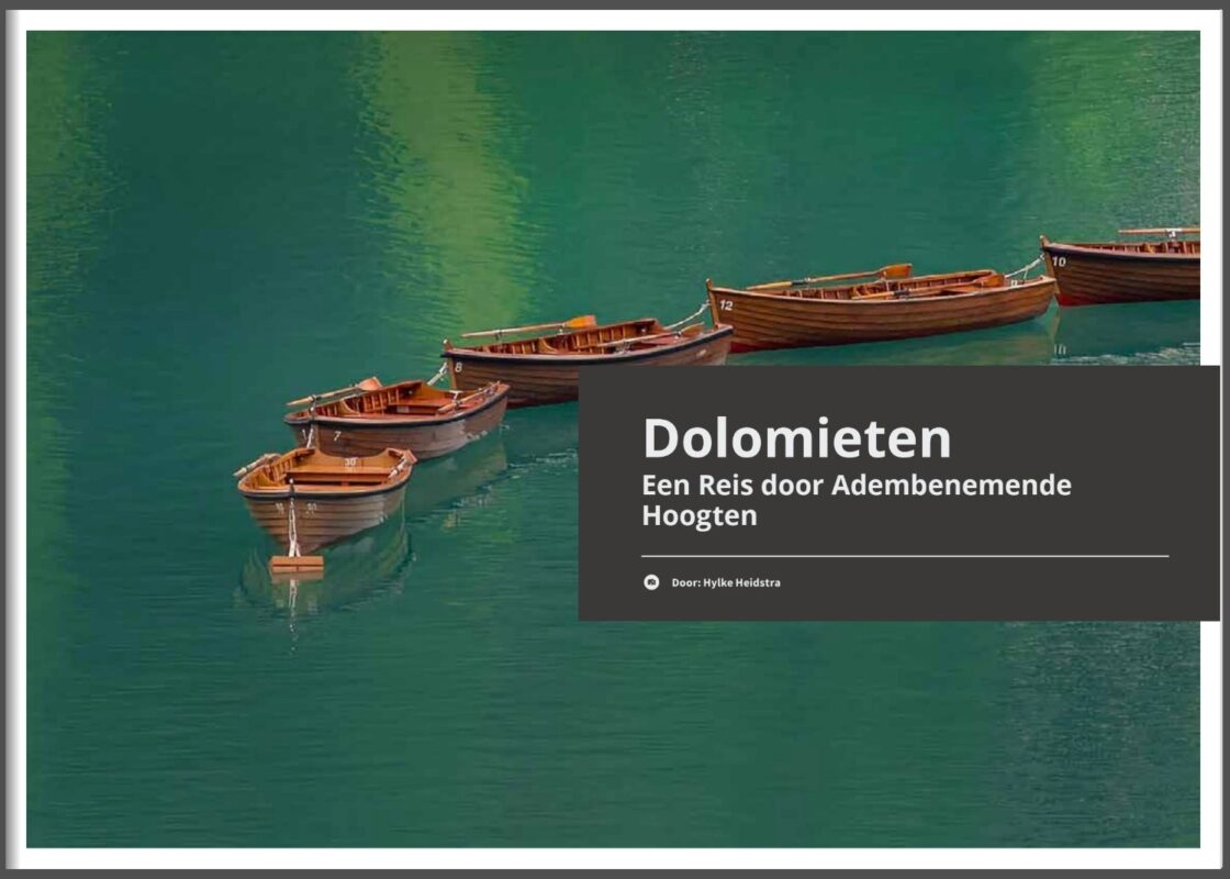 Boek Dolomieten – Een Reis door Adembenemende Hoogtes – 62 Pagina’s Hardcover (Nederlands)